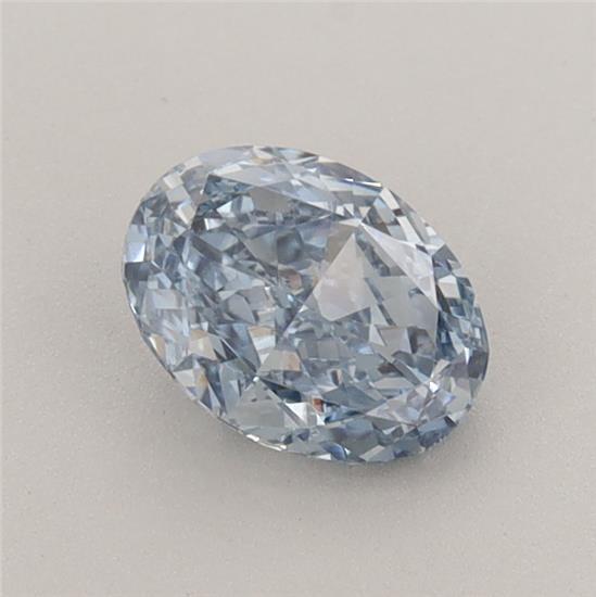 0.81 Ct. Fancy Vivid Blue Oval Lab Grown Diamond