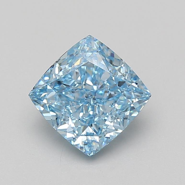 2.04 Ct. Fancy Vivid Blue Cushion Lab Grown Diamond
