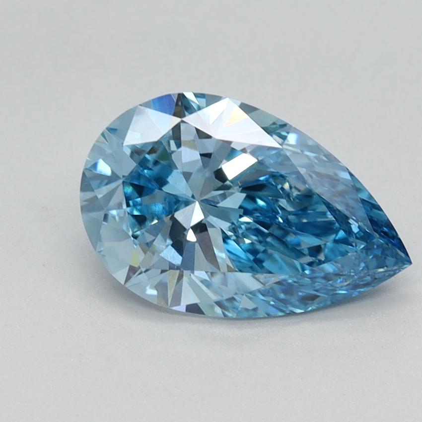 1.22 Ct. Fancy Vivid Blue Pear Lab Grown Diamond