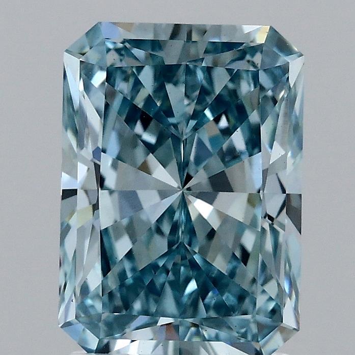 2.19 Ct. Fancy Vivid Blue Radiant Lab Grown Diamond