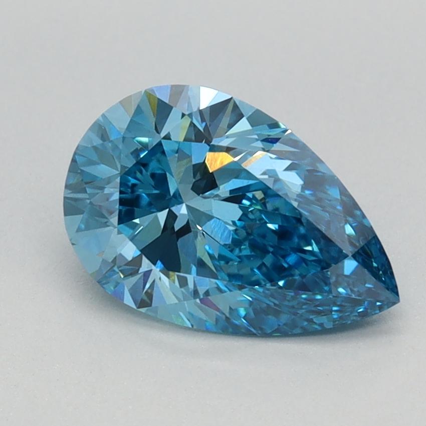 1.0 Ct. Fancy Vivid Blue Pear Lab Grown Diamond