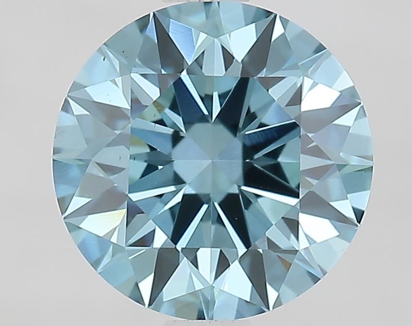 1.56 Ct. Fancy Vivid Blue Round Lab Grown Diamond