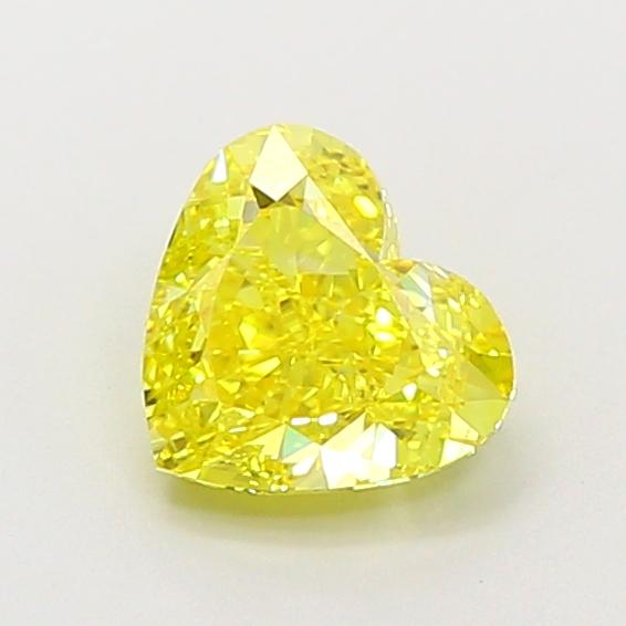 1.06 Ct. Fancy Vivid Yellow Heart Lab Grown Diamond