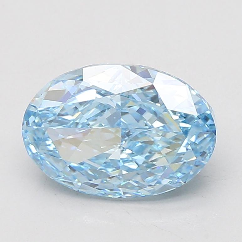 3.02 Ct. Fancy Vivid Blue Oval Lab Grown Diamond