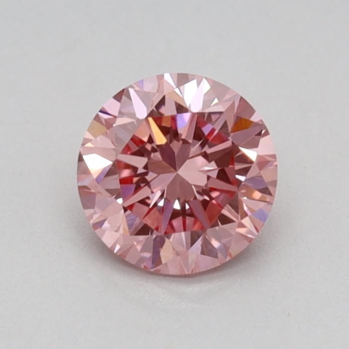 0.43 Ct. Fancy Vivid Pink Round Lab Grown Diamond