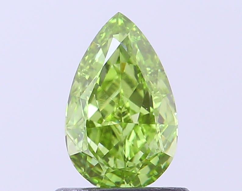 0.69 Ct. Fancy Vivid Green Pear Lab Grown Diamond