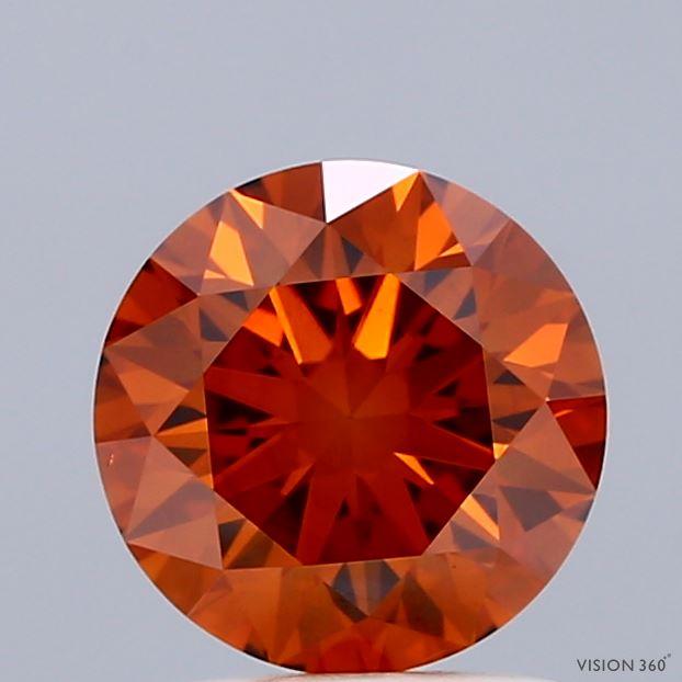 1.50 Ct. Fancy Intense Brownish Orange Round Lab Grown Diamond