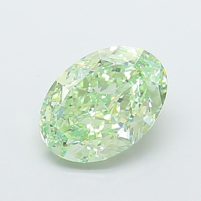 2.36 Ct. Fancy Vivid Green Oval Lab Grown Diamond