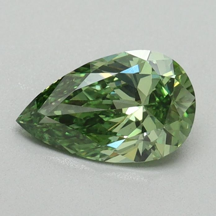 0.62 Ct. Fancy Vivid Green Pear Lab Grown Diamond