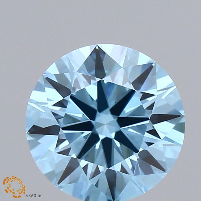 2.12 Ct. Fancy Vivid  Blue Round Lab Grown Diamond