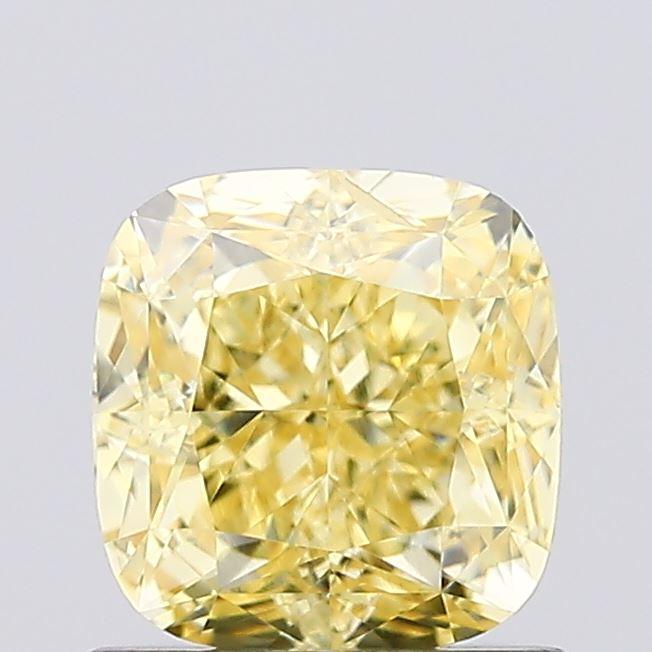 1.00 Ct. Fancy Intense  Yellow Cushion Lab Grown Diamond