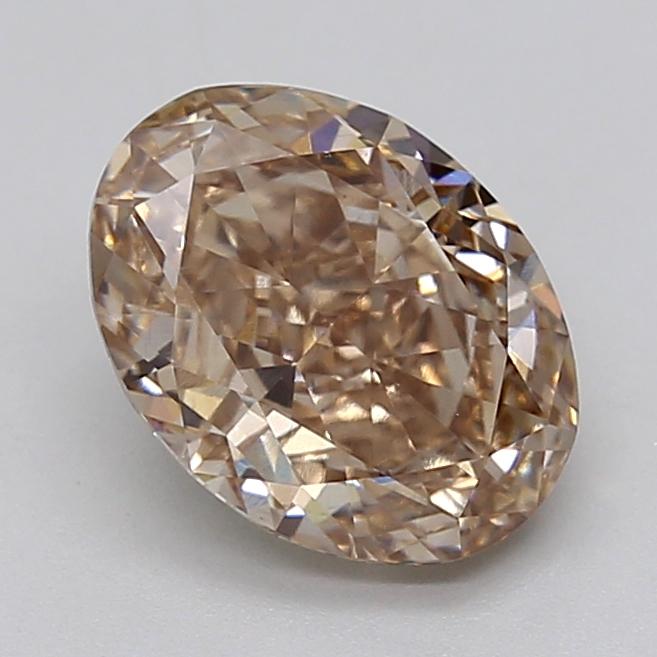 3.01 Ct. Light  Brown Oval Lab Grown Diamond