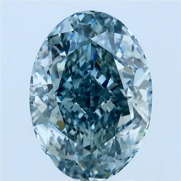3.08 Ct. Fancy Blue Oval Lab Grown Diamond