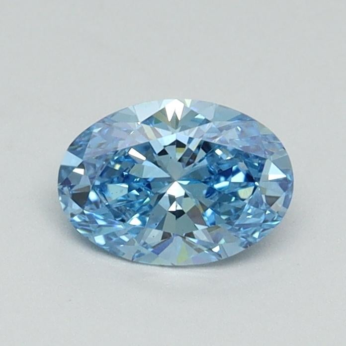 0.51 Ct. Fancy Vivid Malibu Blue Oval Lab Grown Diamond