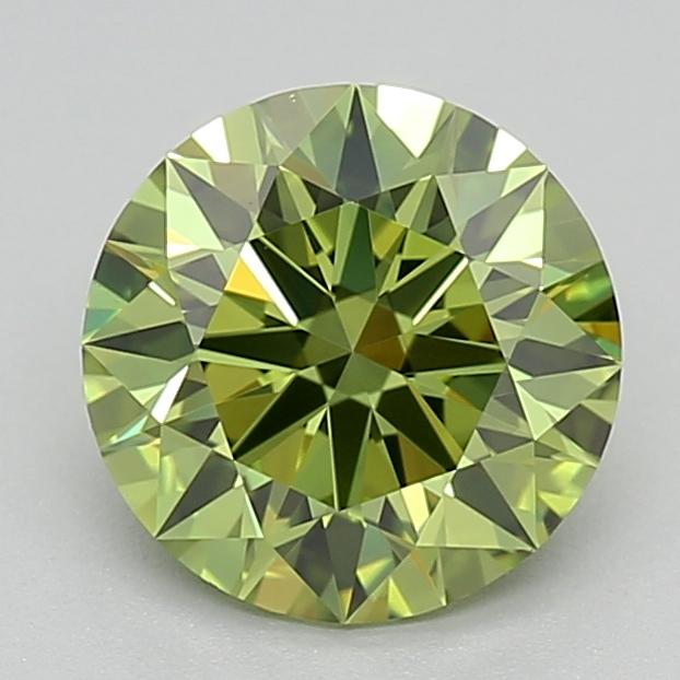 1.02 Ct. Fancy Vivid Green Round Lab Grown Diamond