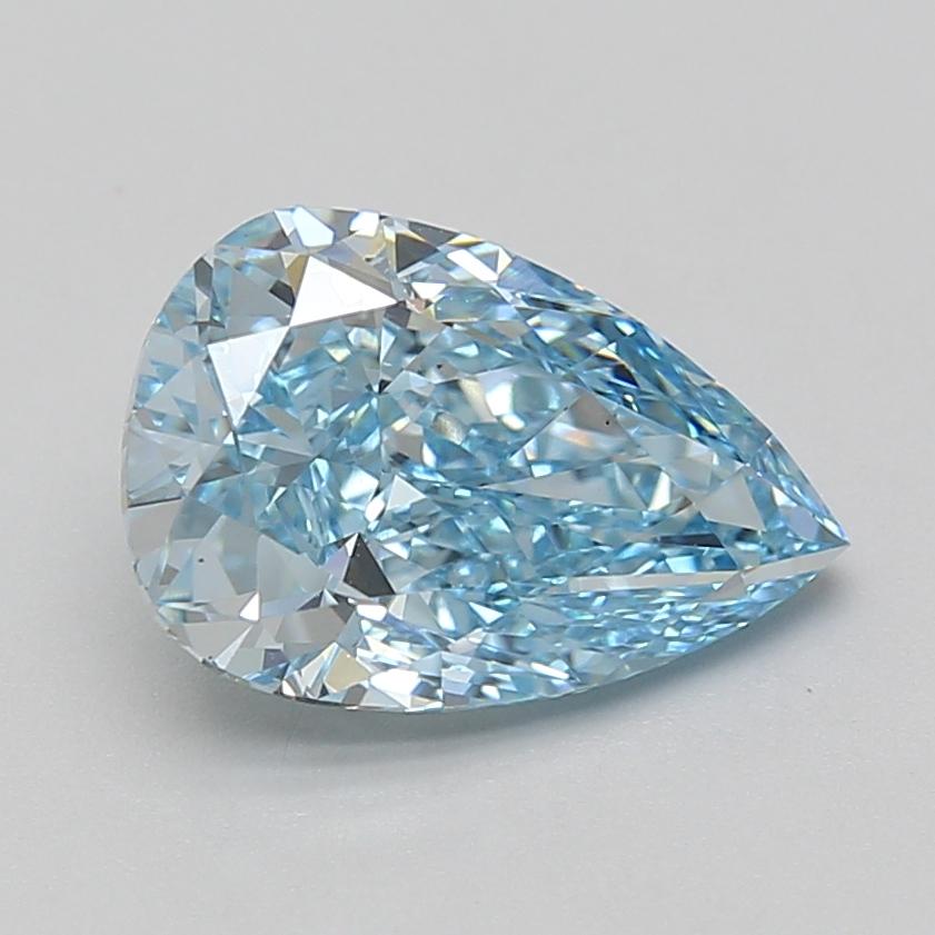 3.07 Ct. Fancy Vivid Blue Pear Lab Grown Diamond