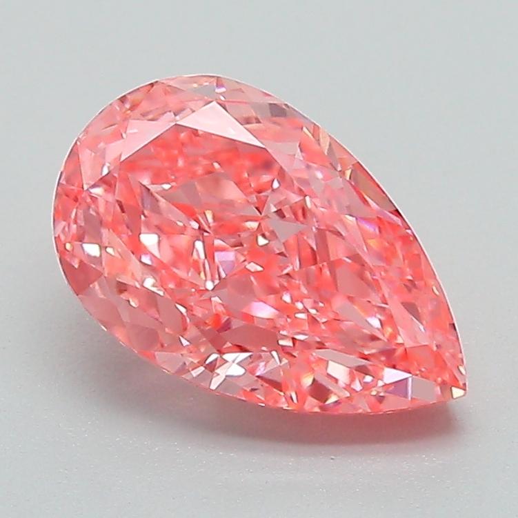 1.55 Ct. Fancy Vivid Pink Pear Lab Grown Diamond