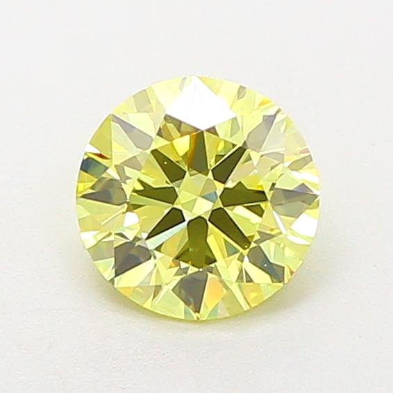 1.06 Ct. Fancy Vivid Yellow Round Lab Grown Diamond