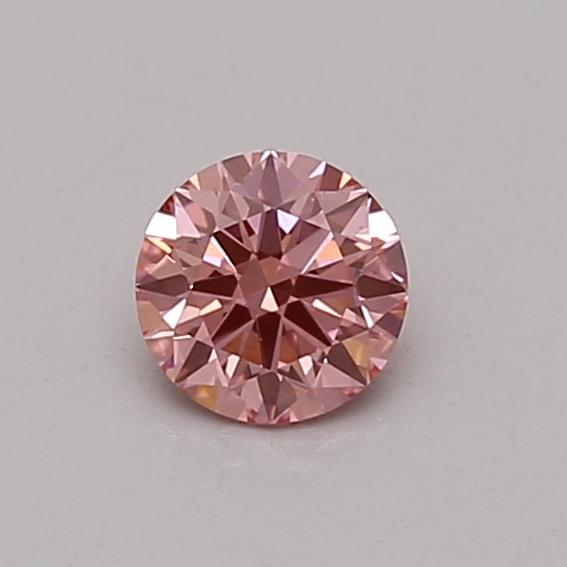 0.30 Ct. Fancy Vivid Pink Round Lab Grown Diamond