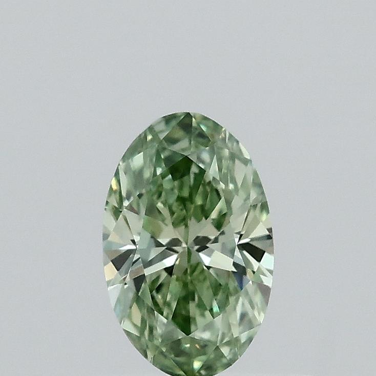 0.44 Ct. Fancy Vivid Green Oval Lab Grown Diamond