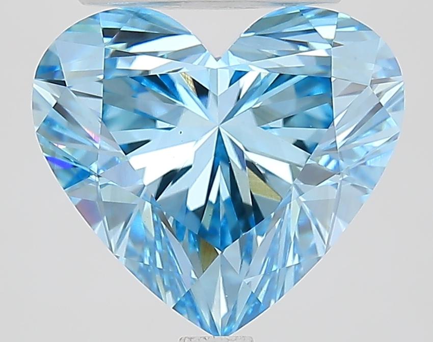 4.05 Ct. Fancy Vivid Blue Heart Lab Grown Diamond