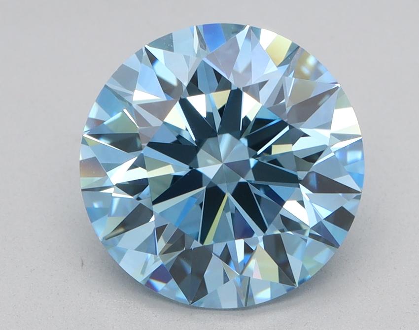 2.80 Ct. Fancy Vivid Blue Round Lab Grown Diamond