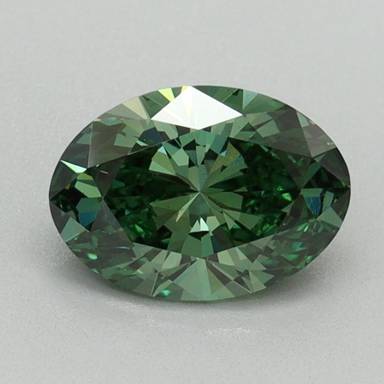 1.01 Ct. Fancy Vivid Green Oval Lab Grown Diamond