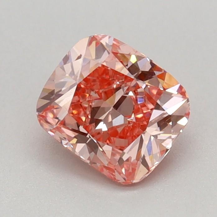 0.68 Ct. Fancy Intense Pink Cushion Lab Grown Diamond