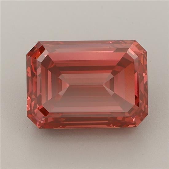 4.50 Ct. Fancy Vivid Red Emerald Lab Grown Diamond