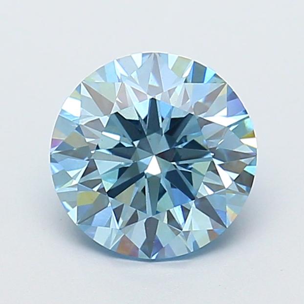 2.07 Ct. Fancy Vivid  Blue Round Lab Grown Diamond