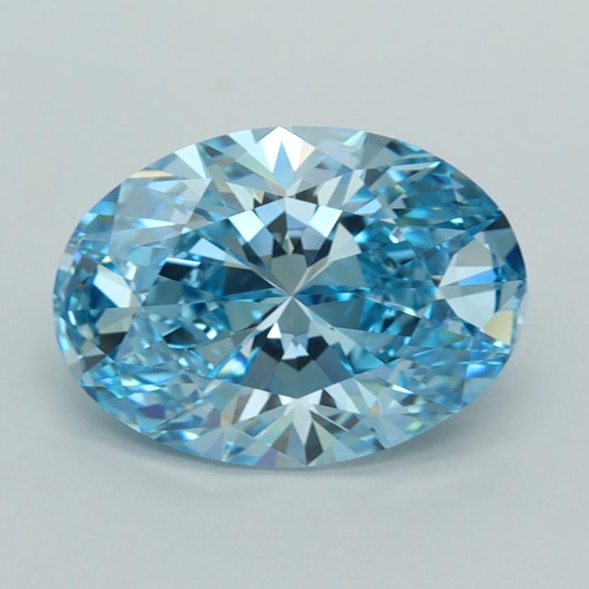 2.53 Ct. Fancy Vivid  Blue Oval Lab Grown Diamond