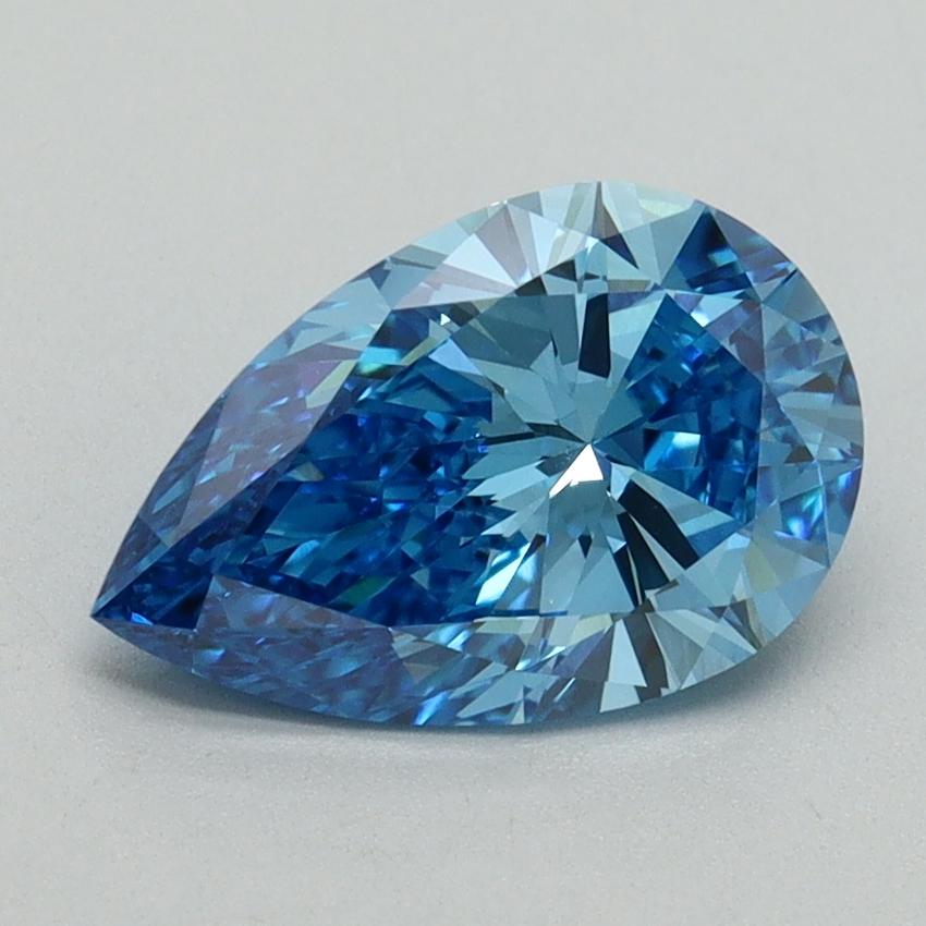 1.64 Ct. Fancy Vivid Blue Pear Lab Grown Diamond