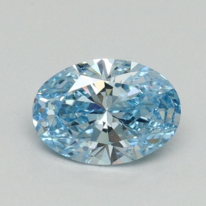 0.62 Ct. Fancy Vivid Blue Oval Lab Grown Diamond