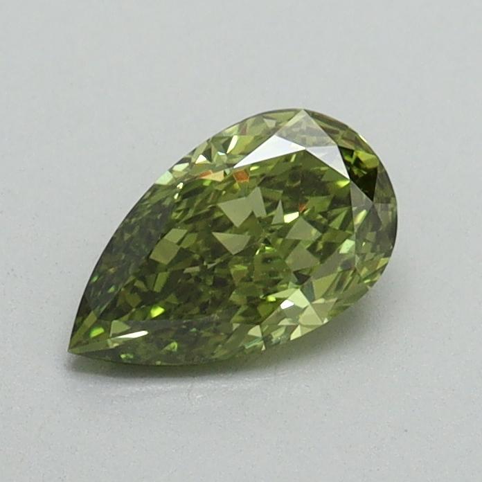 0.54 Ct. Fancy Vivid Green Pear Lab Grown Diamond