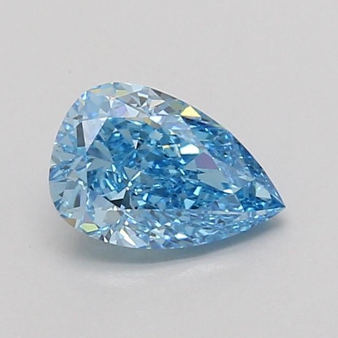 1.08 Ct. Fancy Vivid Blue Pear Lab Grown Diamond