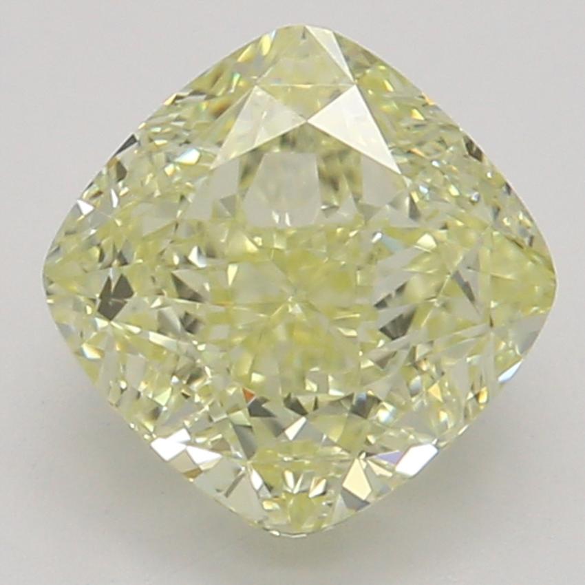 0.90 Ct. Fancy Light Yellow Cushion Diamond