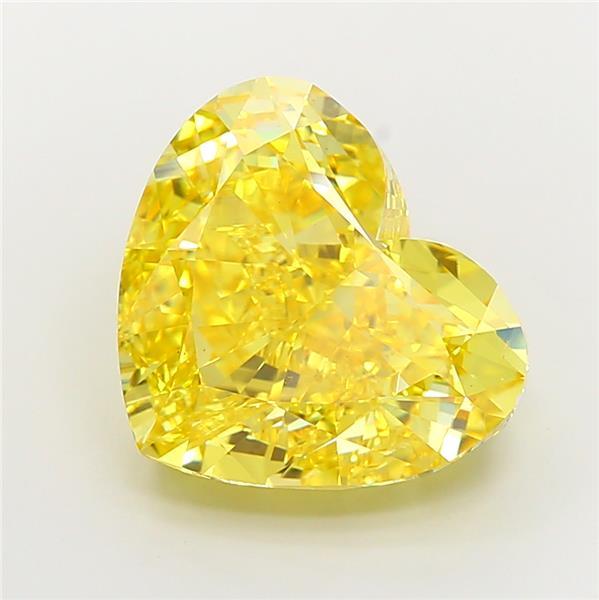 14.59 Ct. Fancy Vivid  Yellow Heart Lab Grown Diamond