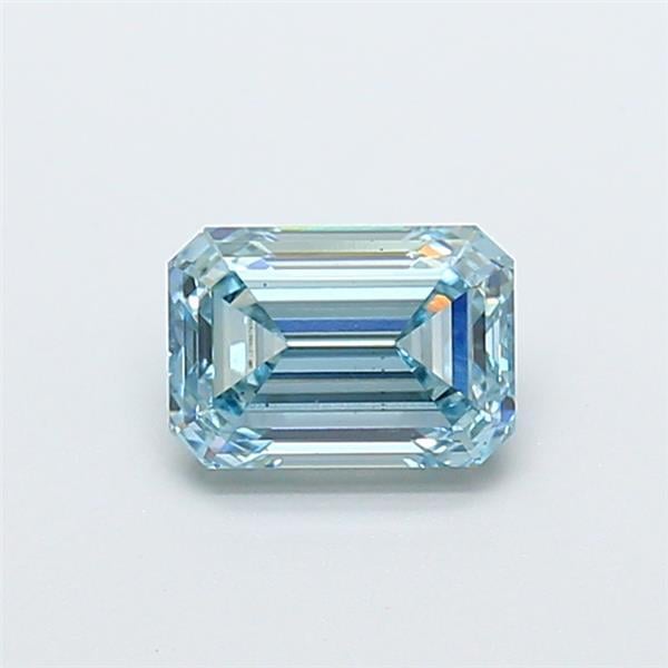 1.23 Ct. Fancy Intense  Blue Emerald Lab Grown Diamond