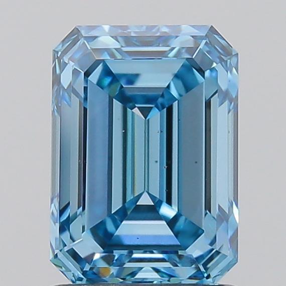 1.49 Ct. Fancy Vivid  Blue Emerald Lab Grown Diamond