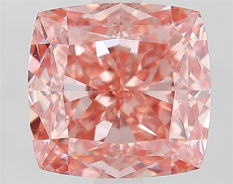 2.73 Ct. Fancy Intense Orange Cushion Lab Grown Diamond