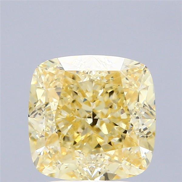 2.77 Ct. Fancy Yellow Cushion Lab Grown Diamond