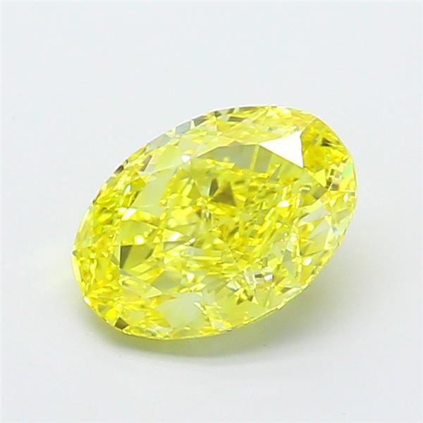 1.6 Ct. Fancy Intense Yellow Oval Lab Grown Diamond