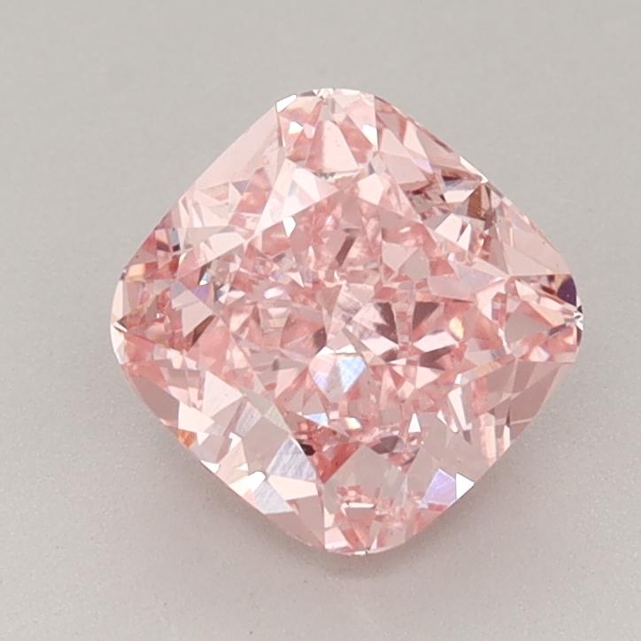 1.57 Ct. Fancy Vivid Pink Cushion Lab Grown Diamond