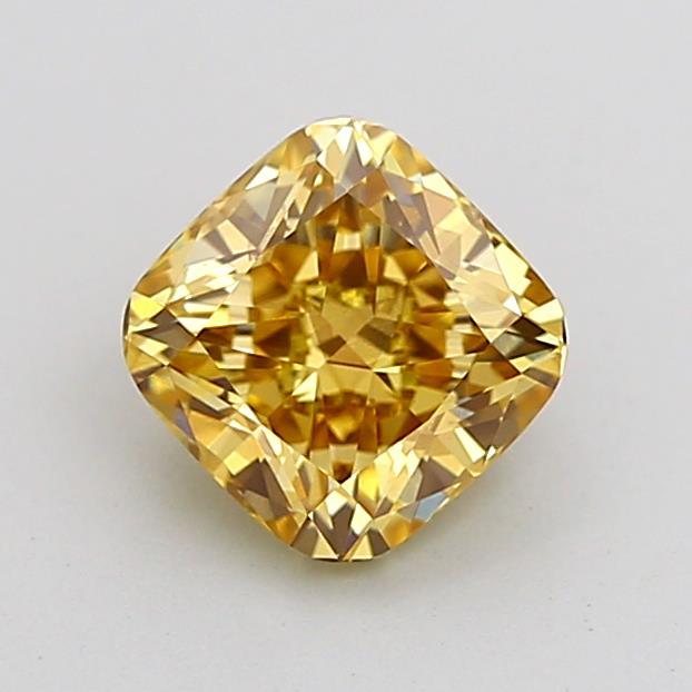1.20 Ct. Fancy Intense Yellow Cushion Lab Grown Diamond