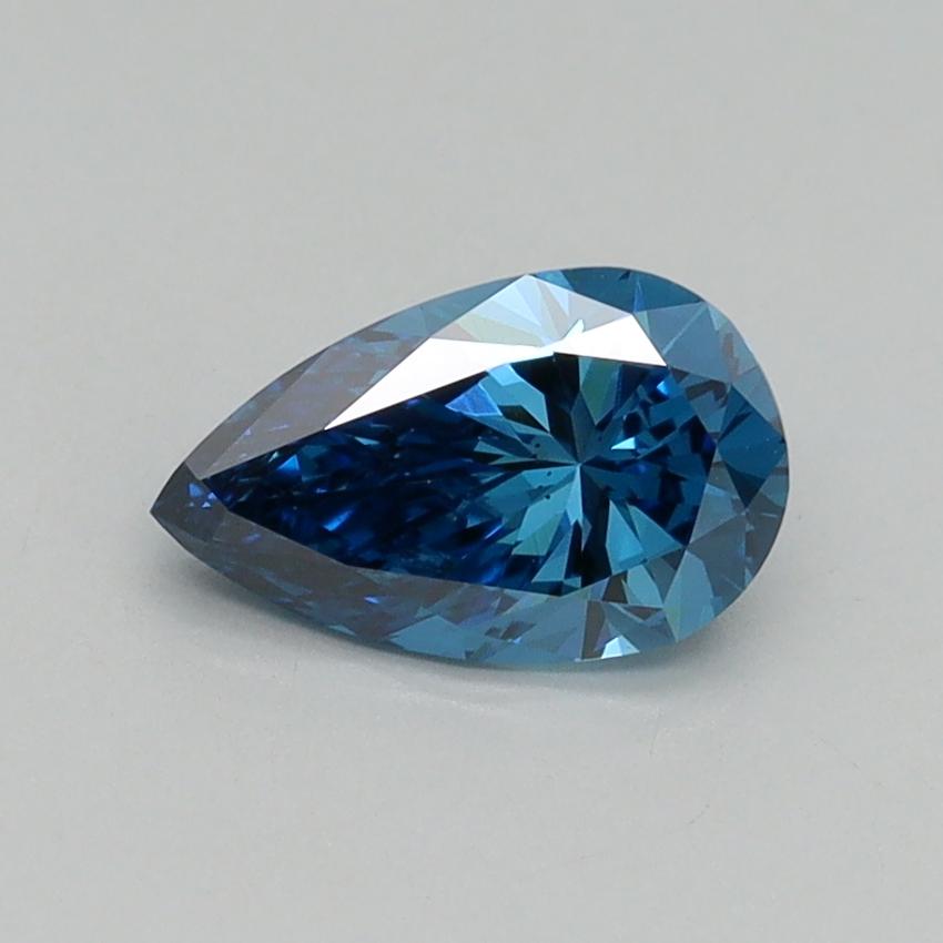 0.76 Ct. Fancy Vivid Blue Pear Lab Grown Diamond