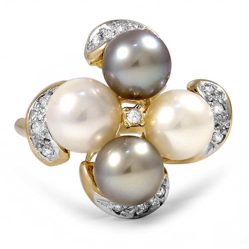Retro Pearl Cocktail Ring