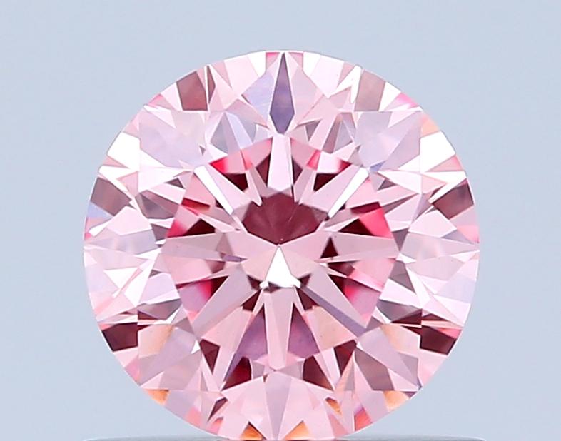0.69 Ct. Fancy Intense Pink Round Lab Grown Diamond