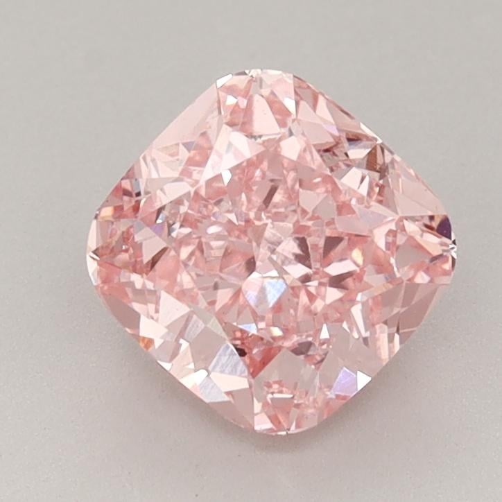 1.57 Ct. Fancy Vivid  Pink Cushion Lab Grown Diamond