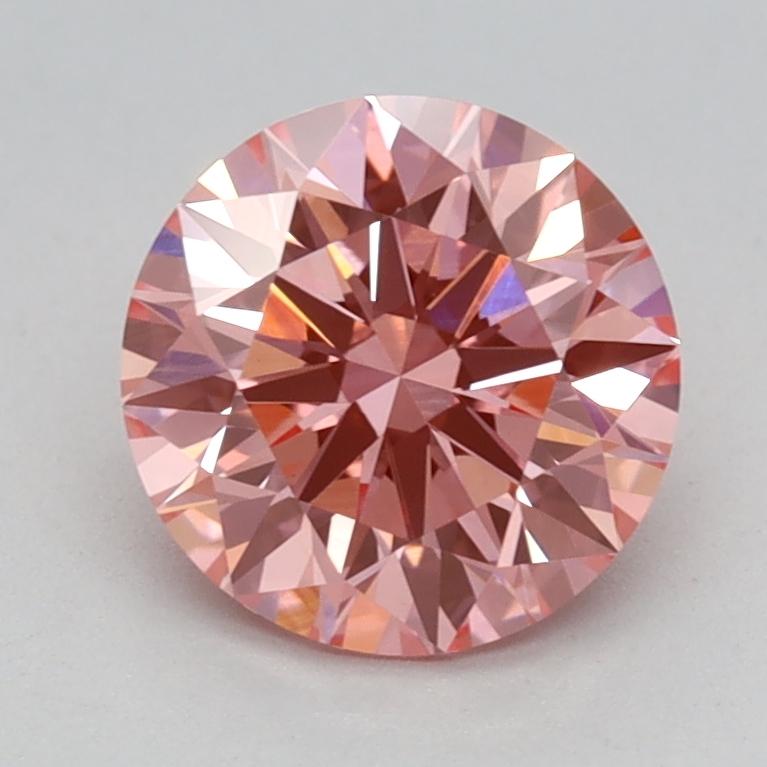 1.11 Ct. Fancy Vivid Pink Round Lab Grown Diamond