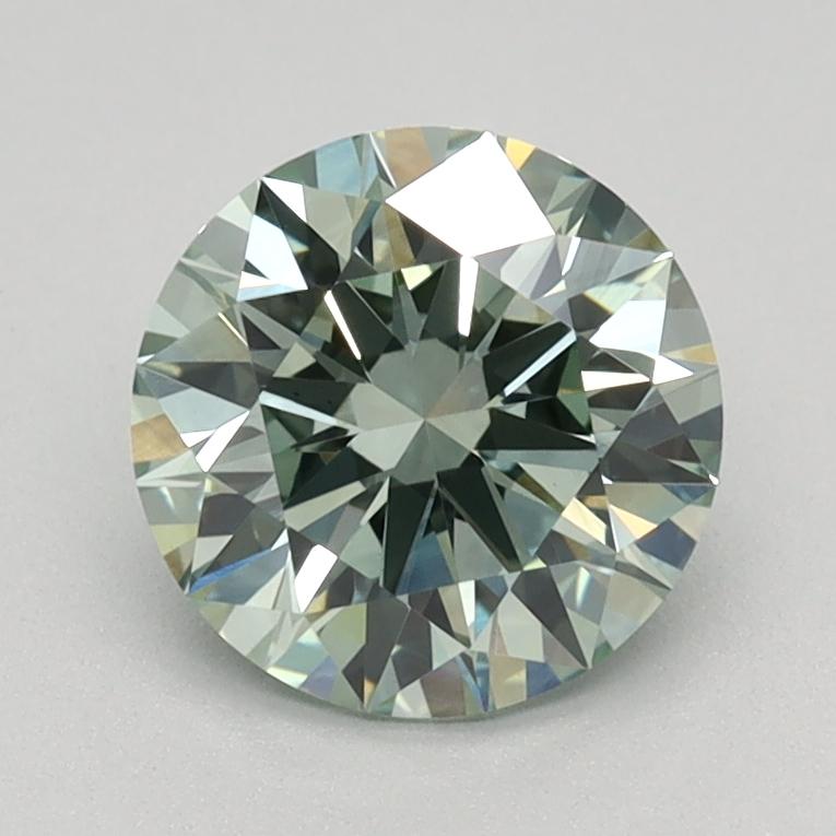1.06 Ct. Fancy Intense Green Round Lab Grown Diamond